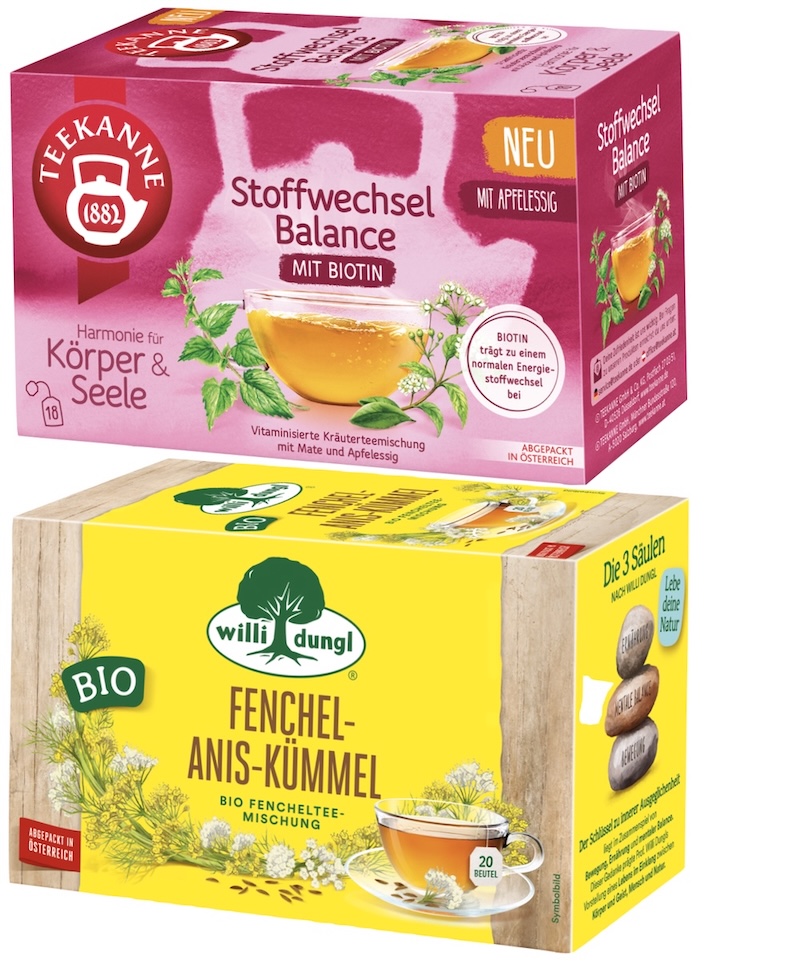 Teekanne Stoffwechsel Balance und willi dungl Fenchel-Anis-Kümmel