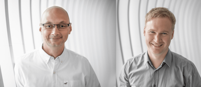 Tomáš Hofer, Leiter Logistik bei Notino (li.) und Zbyněk Kocián, Exekutivdirektor bei Notino.