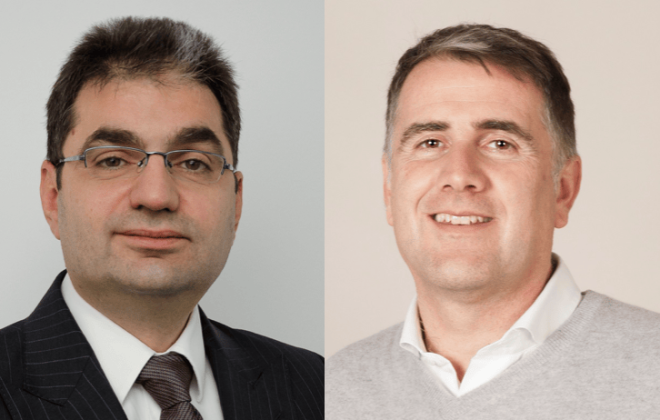 Sezamo-Verantwortliche in Italien, Andrea Colombo (re.) und in Rumänien, Michael Kaiser.