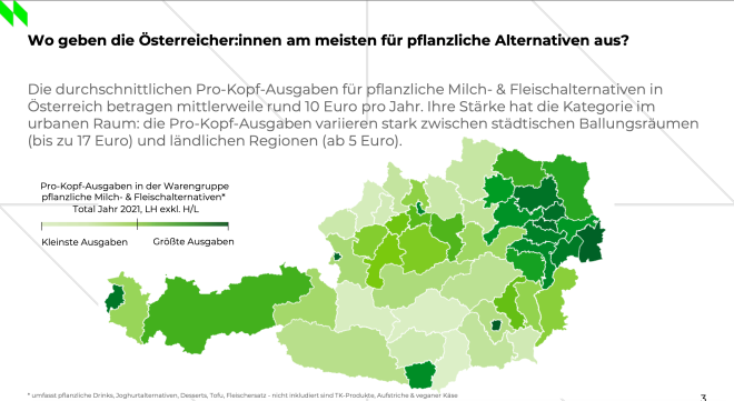 vegan: Aufteilung in Österreich