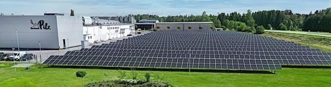 An sonnigen Tagen arbeitet die Backwelt Pilz vollkommen energieautark.