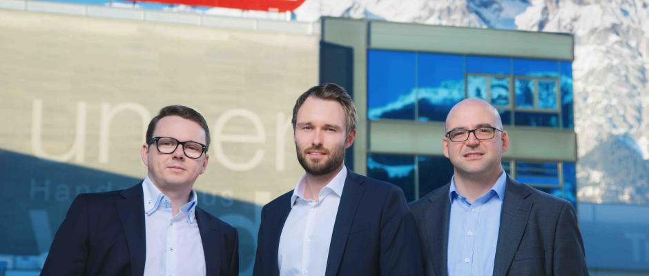 Das Geschäftsführerteam des Handelshaus Wedl (v.l.): Klaus Mantl, Lorenz Wedl, Tobias Waidhofer