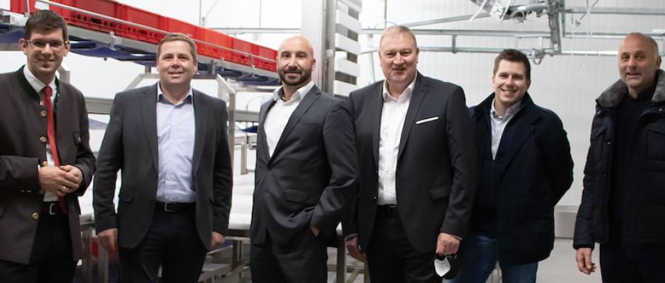 Starke Partner für die Kärntner Landwirtschaft: LR Martin Gruber, BVG Obmann Josef Fradler, GF Karnerta und Kärntner Fleisch GmbH Clemens Lacher, GF Franz Tremschnig Karnerta, BVG Prokurist Alois Weiss, GF Kärntner Fleisch GmbH Bernhard Dolzer (vlnr).