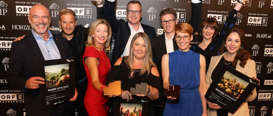 Das ausgezeichnete Penny-Team bei der Verleihung der Effies in der Marx-Halle