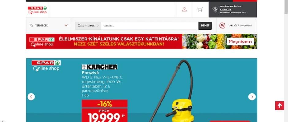 Bereits 500 Produkte sind ab sofort im erweiterten Sortiment des SPAR-Onlineshops bestellbar und werden in ganz Ungarn zugestellt.