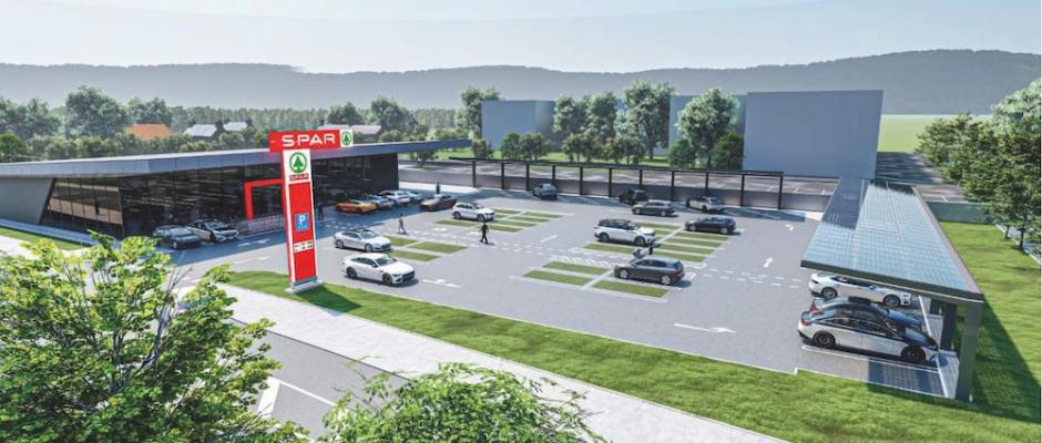 So wird der neue, klimafitte Supermarkt in Ternitz aussehen.