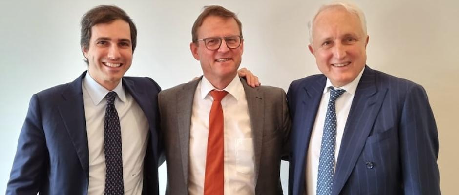 Giacomo Colussi, Dr. Klaus Karg und Angelo Colussi (von links nach rechts).