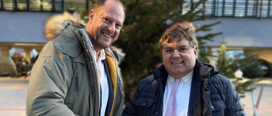v.l.n.r.: Thomas Glatz, Managing Director bei Interzero Österreich, und Heinrich Prokop, Founder & Managing Director bei Clever Clover 