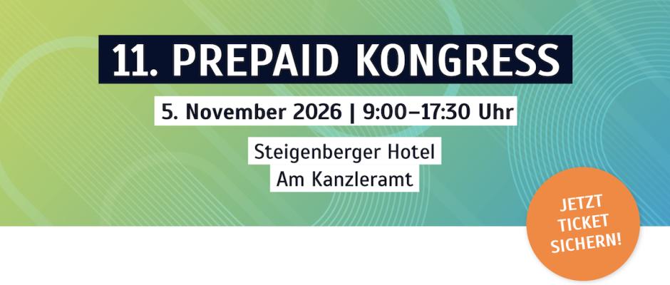 Am 5. November findet in Berlin die elfte Ausgabe des Prepaid Kongresses statt – die einzige Fachveranstaltung für Prepaid und Geschenkkarten in Deutschland.