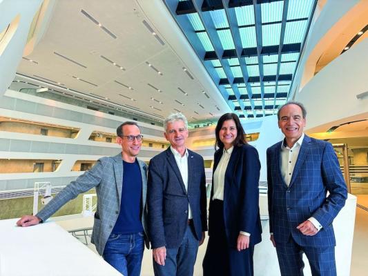 v.l.: Jürgen Vanicek | Demner, Merlicek & Bergmann / DMB., Josef Braunshofer | Präsident des MAV und Geschäftsführer Berglandmilch eGen, Bernadette Kamleitner  | Marketing und KonsumentInnenfortschung WU und Günter Thumser | Geschäftsführer des MAV