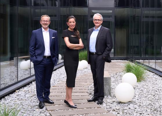 Der Vorstand der Greiner AG: CFO Hannes Moser, CEO Saori Dubourg und COO Marcus Morawietz
