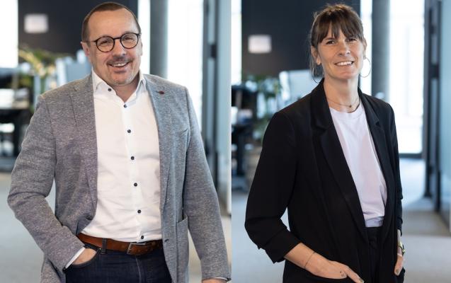 Harald Raidl, Supply Chain Director der Brau Union Österreich und Martina Prucha, Sustainability Managerin bei der Brau Union Österreich