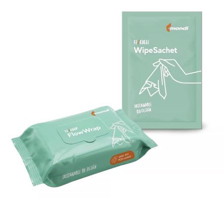 Mondi offeriert eine neue Verpackungslösung für Feuchttücher mit 35 % Post-Consumer-Rezyklat.