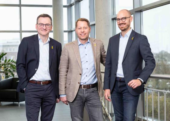 Das Geschäftsführer-Trio der Das Futterhaus-Unternehmensgruppe: v.l. Klaus Meyer-Kortenbach, Andreas Schulz und Kristof Eggerstedt