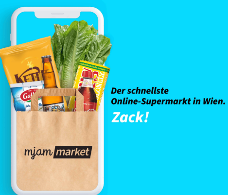 mjam market USP: in 30 Minuten beim Kunden