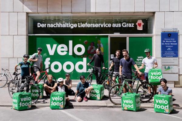 Edenred kooperiert mit radelndem Grazer Lieferdienst Velofood