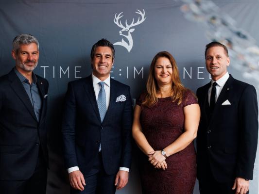 Vorstellung der Glenfiddich Time Series: v.l.n.r.: Mark Thomson (Glenfiddich Botschafter), Eugen Lamprecht (Top Spirit), Evgeniya Tsoneva (William Grant & Sons) und Florian Czink (Top Spirit).