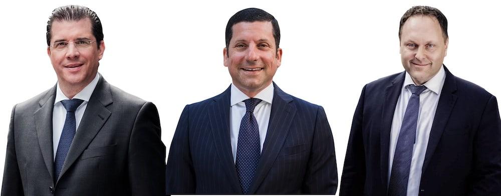 Aufsichtsrat verlängert Verträge von REWE International AG Vorständen bis Ende 2028: v.l.: Michael Jäger, Marcel Haraszti, Espen B. Larsen 