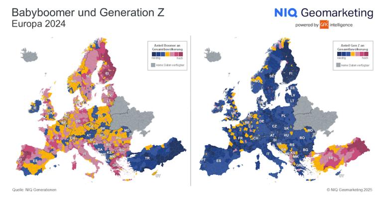 Babyboomer und Generation Z, Europa 2024
