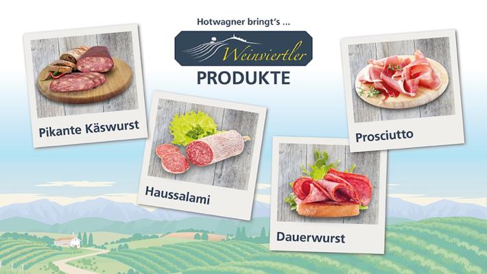 Mit der Weinviertler-Range führt Hotwagner einige seiner beliebtesten Wurstspezialitäten zu einem brandneuen SB-Sortiment zusammen.