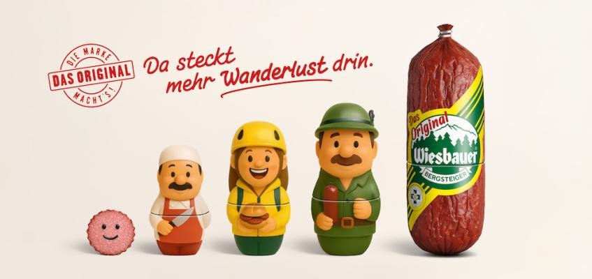Die Markenartikelkampagne 2026, hier als Beispiel Wiesbauer