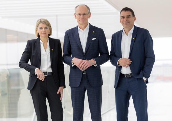 Vorstand der Österreichischen Post AG: Barbara Potisk-Eibensteiner, Walter Oblin, Peter Umundum.
