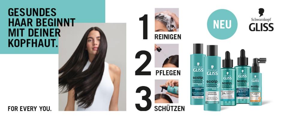 Schwarzkopf GLISS startet in eine neue Ära der Haarpflege und stellt mit Scalp Balance seine erste spezialisierte Kopfhautlinie vor. 