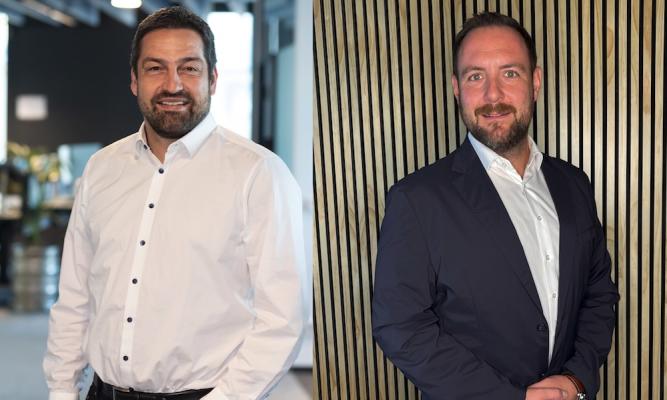 Brau Union Österreich: Simon Steyrl, ab 1. November 2026 Geschäftsführer Gastronomie (li.) und Stephan Gatterer, ab 1. November 2026 Geschäftsführer Lebensmittelhandel